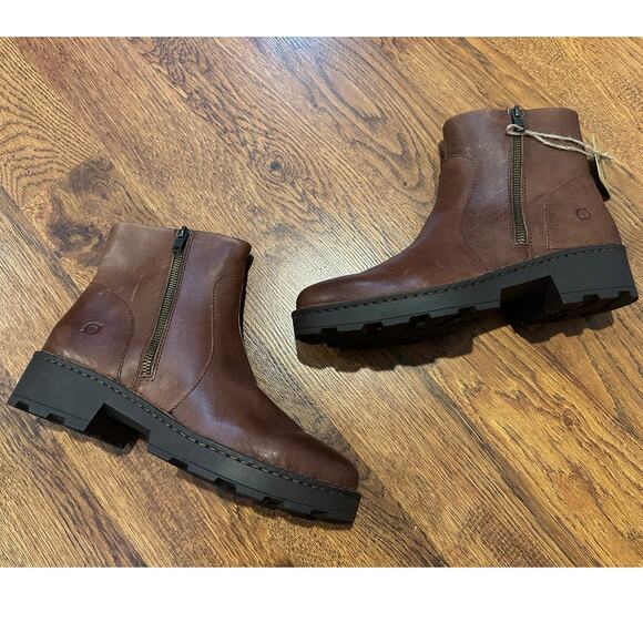 Born Women’s Tricia Handcrafted Leather Ankle Boots – Brown – Size 9.5 – NWOB - Picture 1 of 11